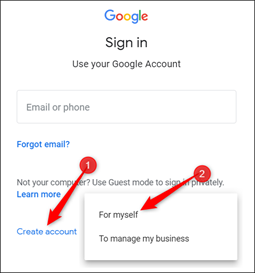 How to create a Gmail account.
