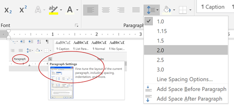 How to double-space on MS Word.